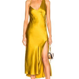 Michelle Mason Yellow Silk Dress Size 4